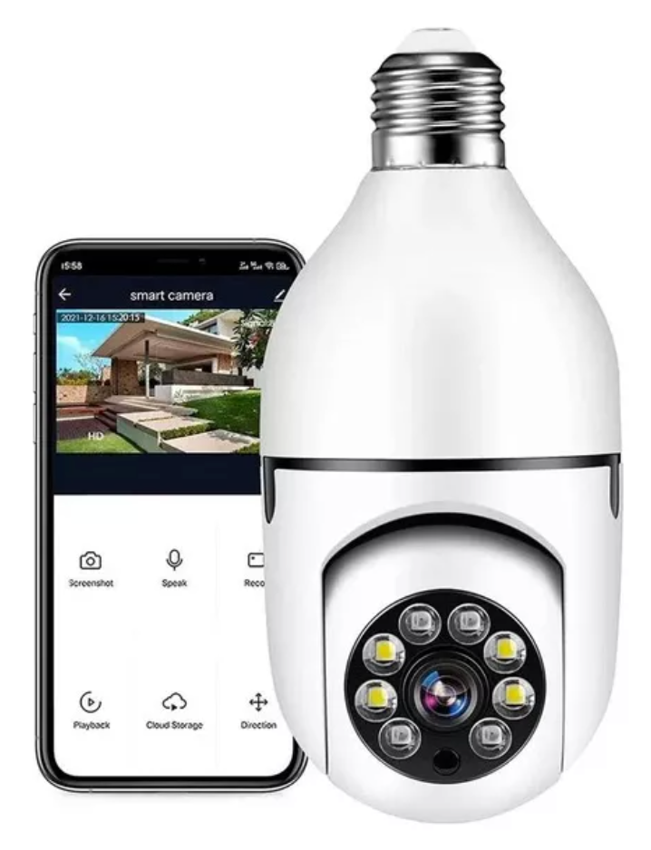 Camara bombillo 360 con audio